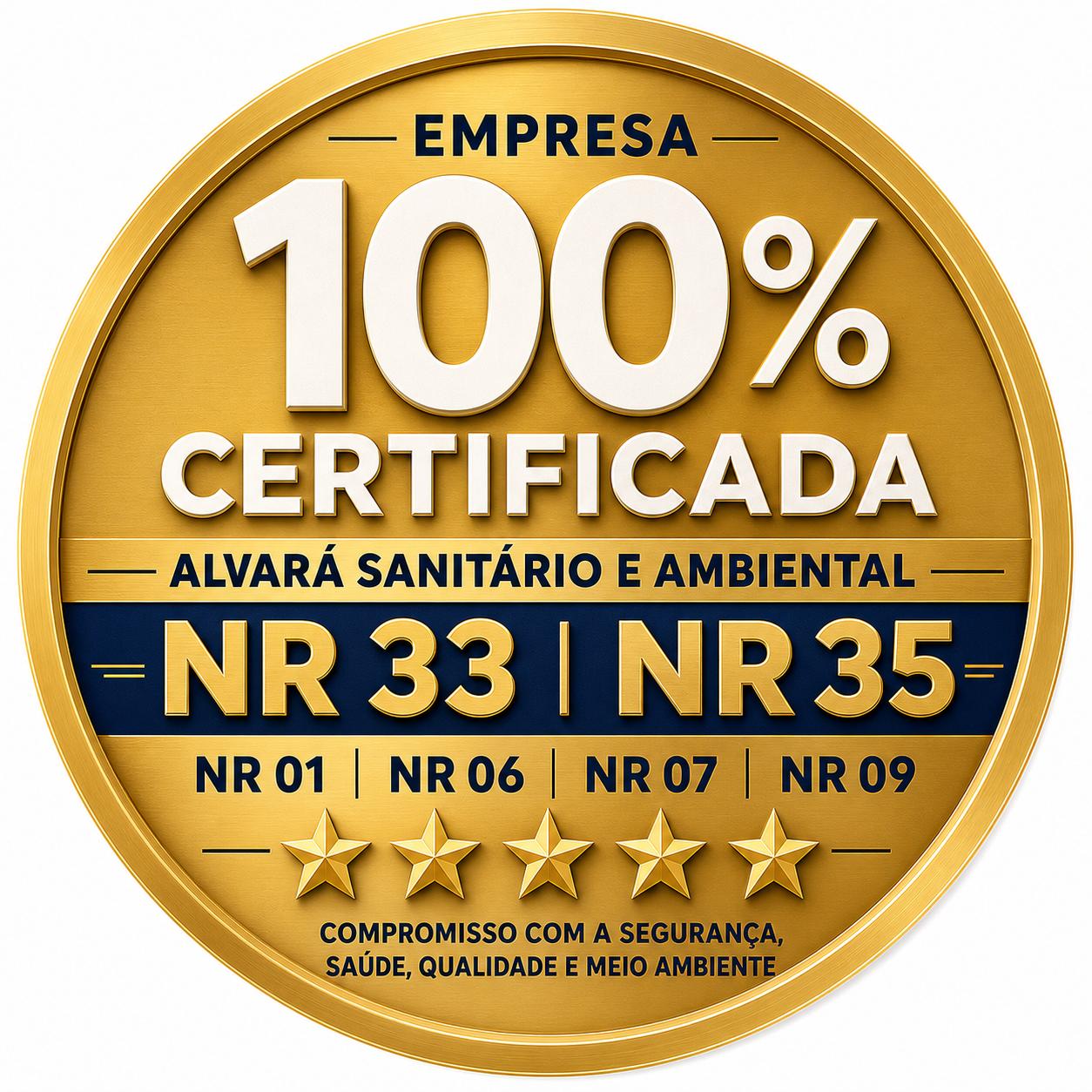 Empresa 100% certificada